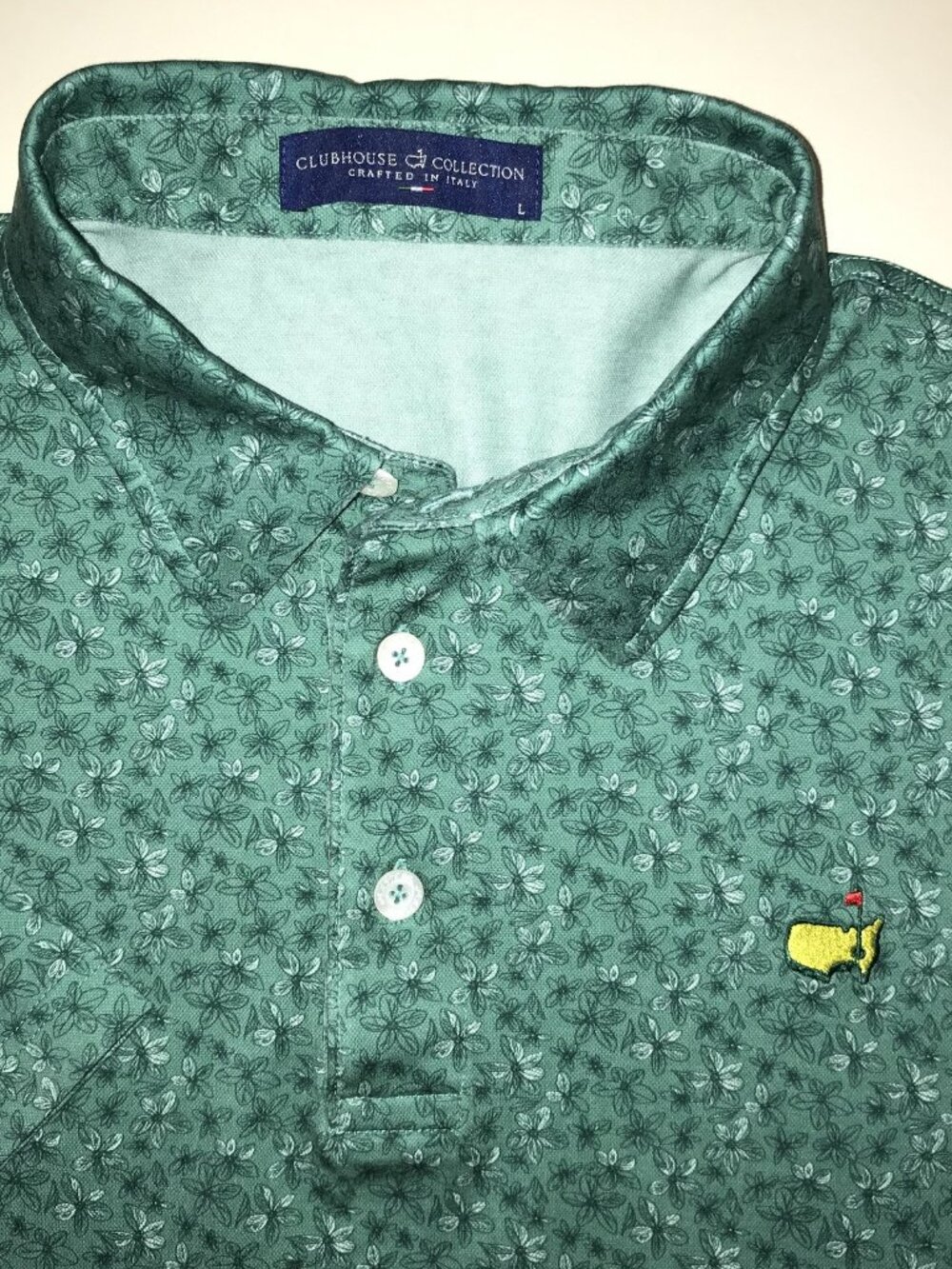 Men's Clubhouse Collection Masters Azalea Short Sleeve Polo-Size L